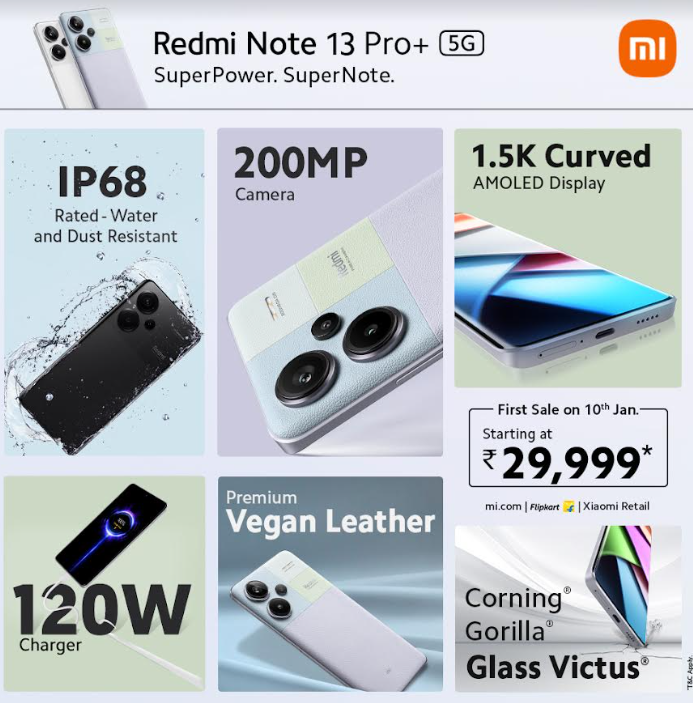 Redmi Note 13 Pro 5G Smartphone 256GB Storage